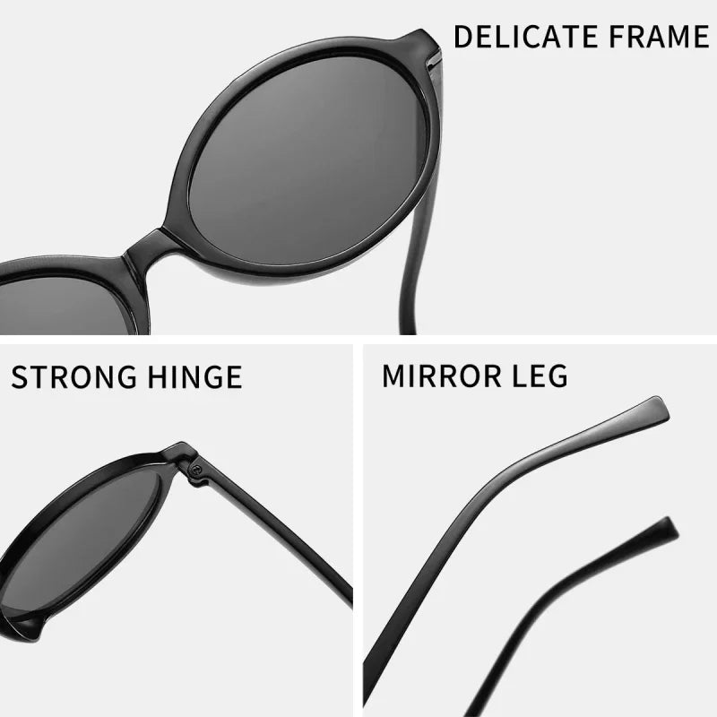 2024 Trend Oval Sunglasses — Unisex Elliptical Small‑Frame UV‑Protection Ultra‑Light Eyewear