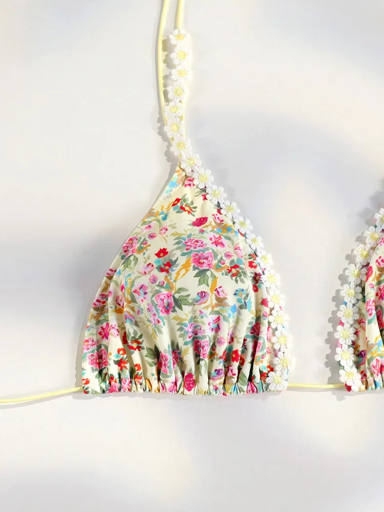 Floral Print Micro Bikini Set