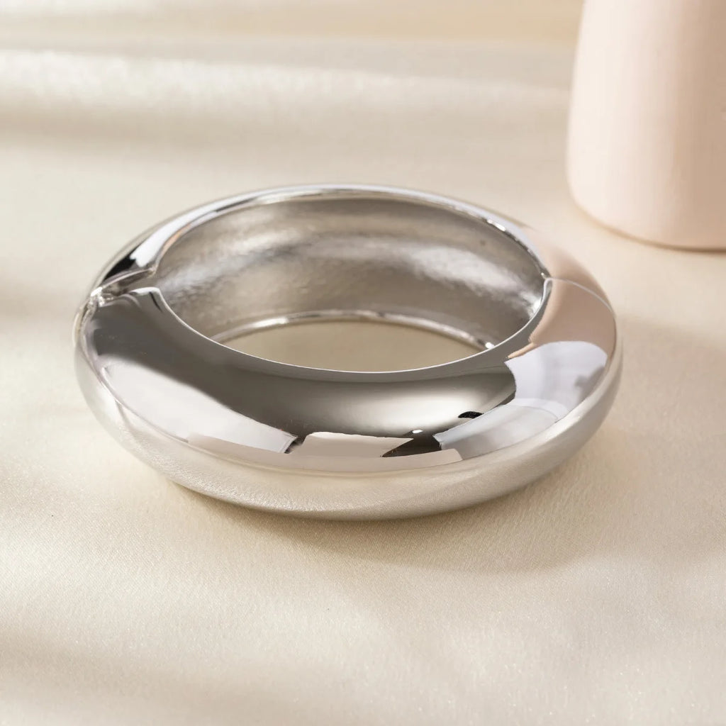 HUANZHI Vintage Resin Triangle Wide Bangle Bracelet
