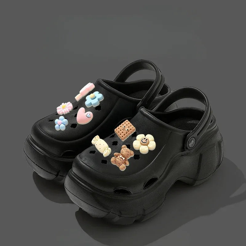 New Women’s DIY Cartoon Clogs Sandal Slippers — Cute Summer Mules Beach Garden Shoes