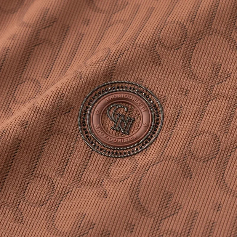 New Men's Business Casual Short Sleeved Shirt with Badge Solid Color Polo Shirt Fashionable Breathable Comfortable Versatile Top