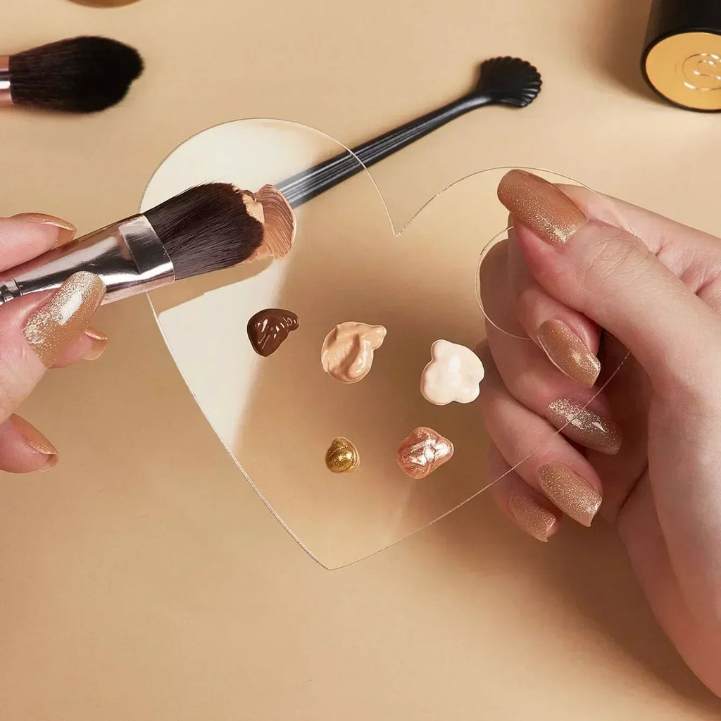 Acrylic Makeup & Nail Art Palette – Multi‑Use Cosmetic Mixing Tool for Beauty & Manicure Artists