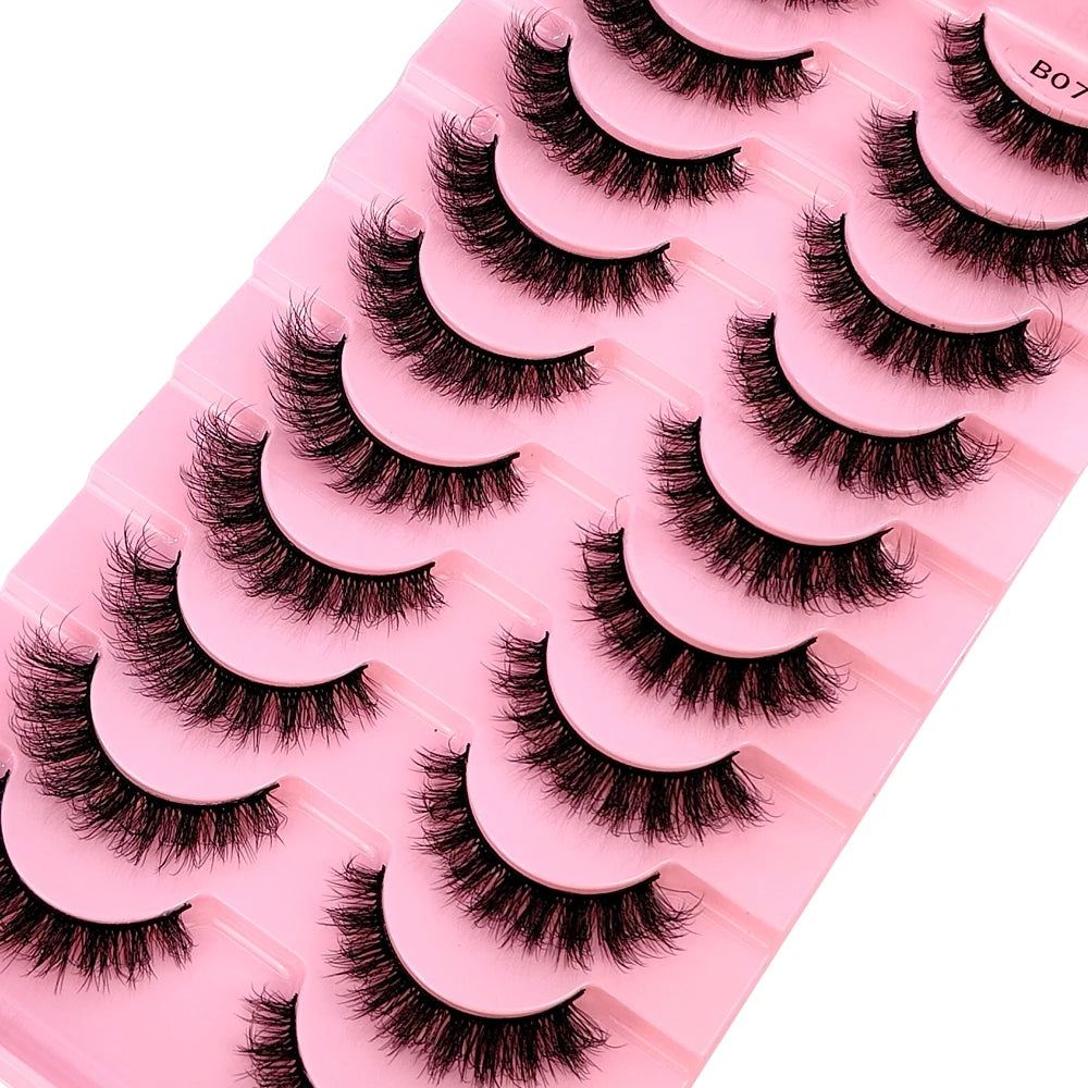 HBZGTLAD New 10 Pairs Natural False Eyelashes Fake Lashes Long Makeup 3d Mink Lashes Extension Eyelash Mink Eyelashes for Beauty