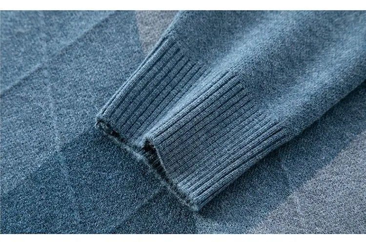 Men’s Autumn Winter Half‑Turtleneck Sweater