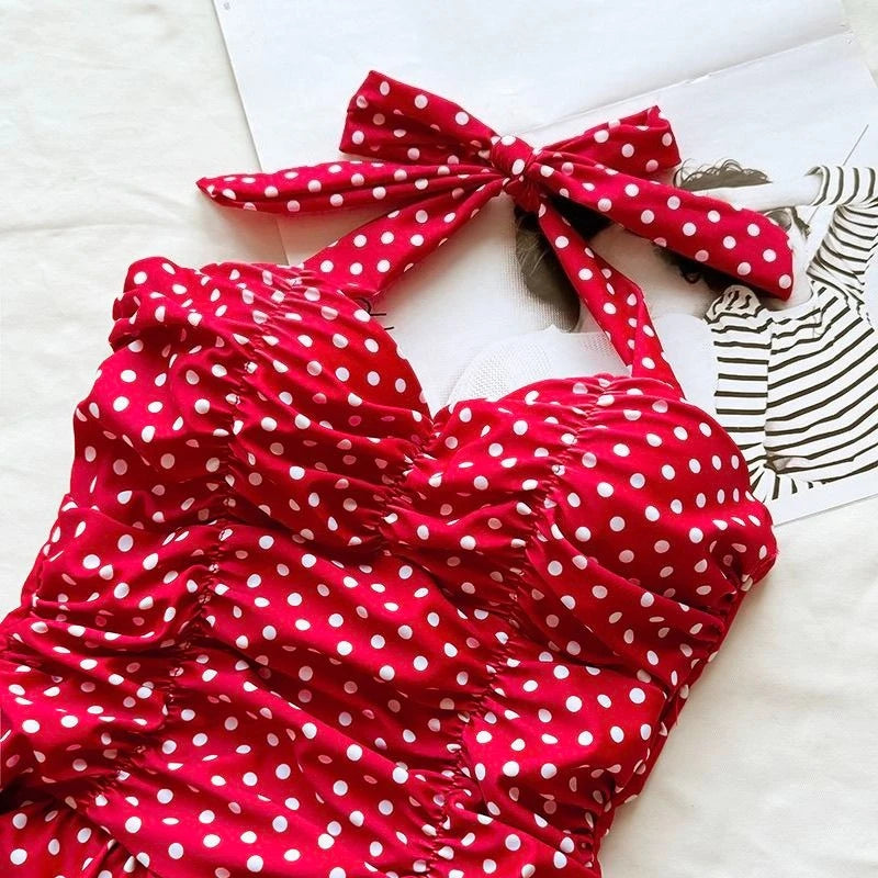 Swimwear Beach Style Bikinis Beachwear Bathing Sexy Lace-up Splicing Vintage Y2k Bikini Sets Holidays Swimsuit Women