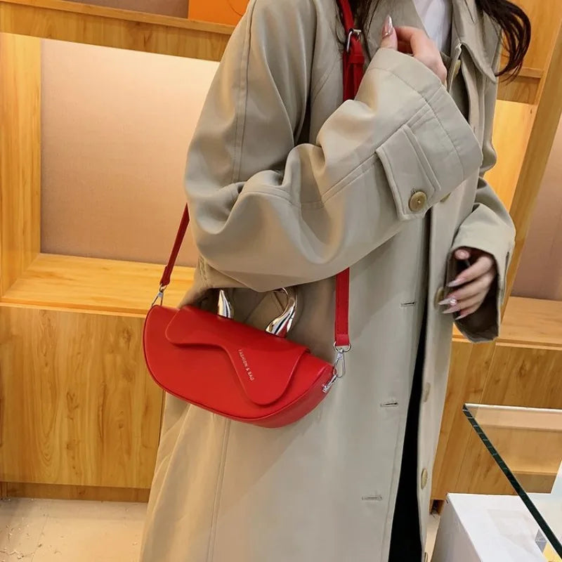 Sewing Thread Solid Soft Shoulder Bags Fashion 2024 High Quality Bags for Women Hasp Interior Compartment Pu Women's Handbag