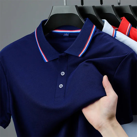 2025 Men’s Solid‑Color Polo Shirt – Summer Casual Short‑Sleeve Fashion Top | Comfortable & Versatile