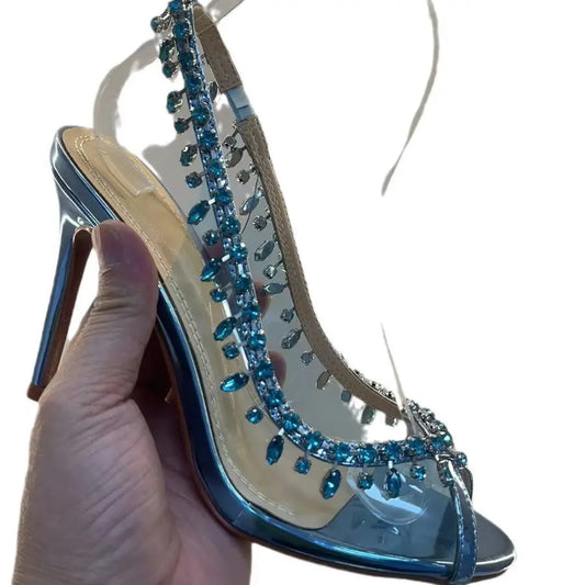 Casual Heels Velvet Shoes Women Peep Toe Nude Basketball Platform Branded Pumps Transparent Stiletto Sexy Sandals 2025 Comfortab