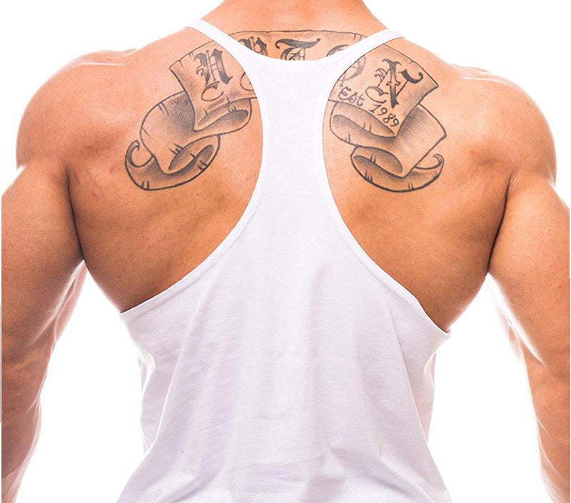 Men’s Bodybuilding Y‑Back Tank Top – Cotton Breathable Gym Muscle Vest, Fitness Workout Sleeveless Shirt