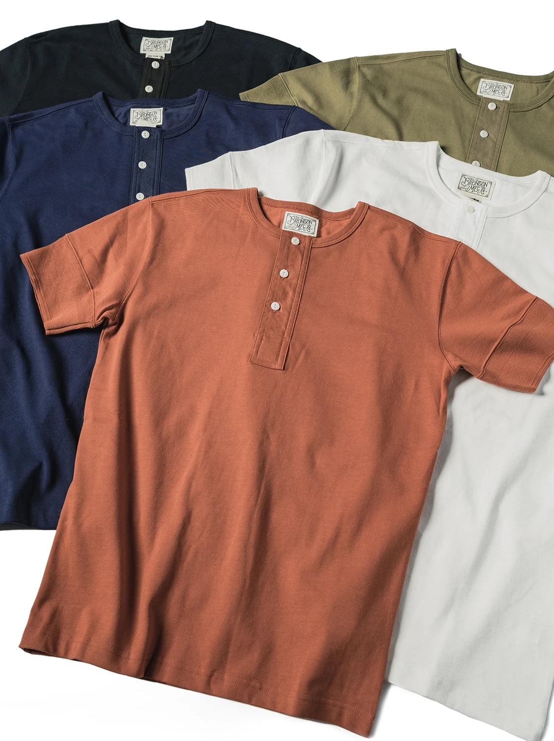 Rugged Bronson Retro Henry Collar Shirt