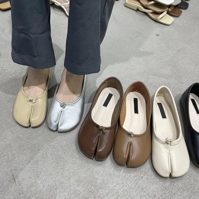 SUOJIALUN Autumn Ballerina Flats