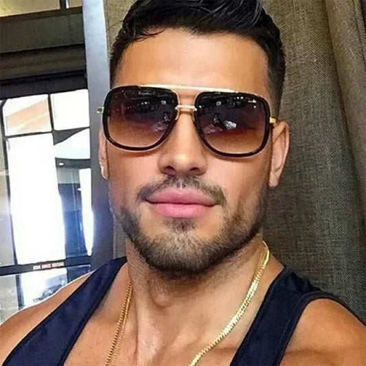 New Polarized Gradient Square Metal Frame Men's Sunglasses Fashion Vintage Women Sun Glasses UV400 Driving Fishing The Best Gift