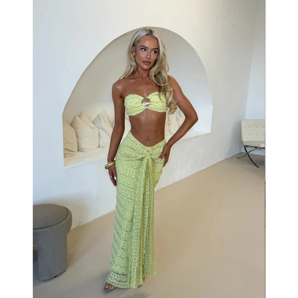3 Pieces Bikini 2025 Sexy Women Swimsuit Swimwear Female Long Dress Cover Up Bikini Set Beachwear Bathing Suit Swimming Suit