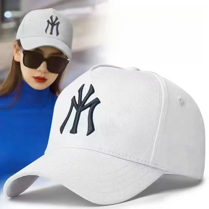 Trendy Embroidered Letter Baseball Cap Korean Fashion Summer Sun Hat Adjustable for Women Men Outdoor Casual Wear