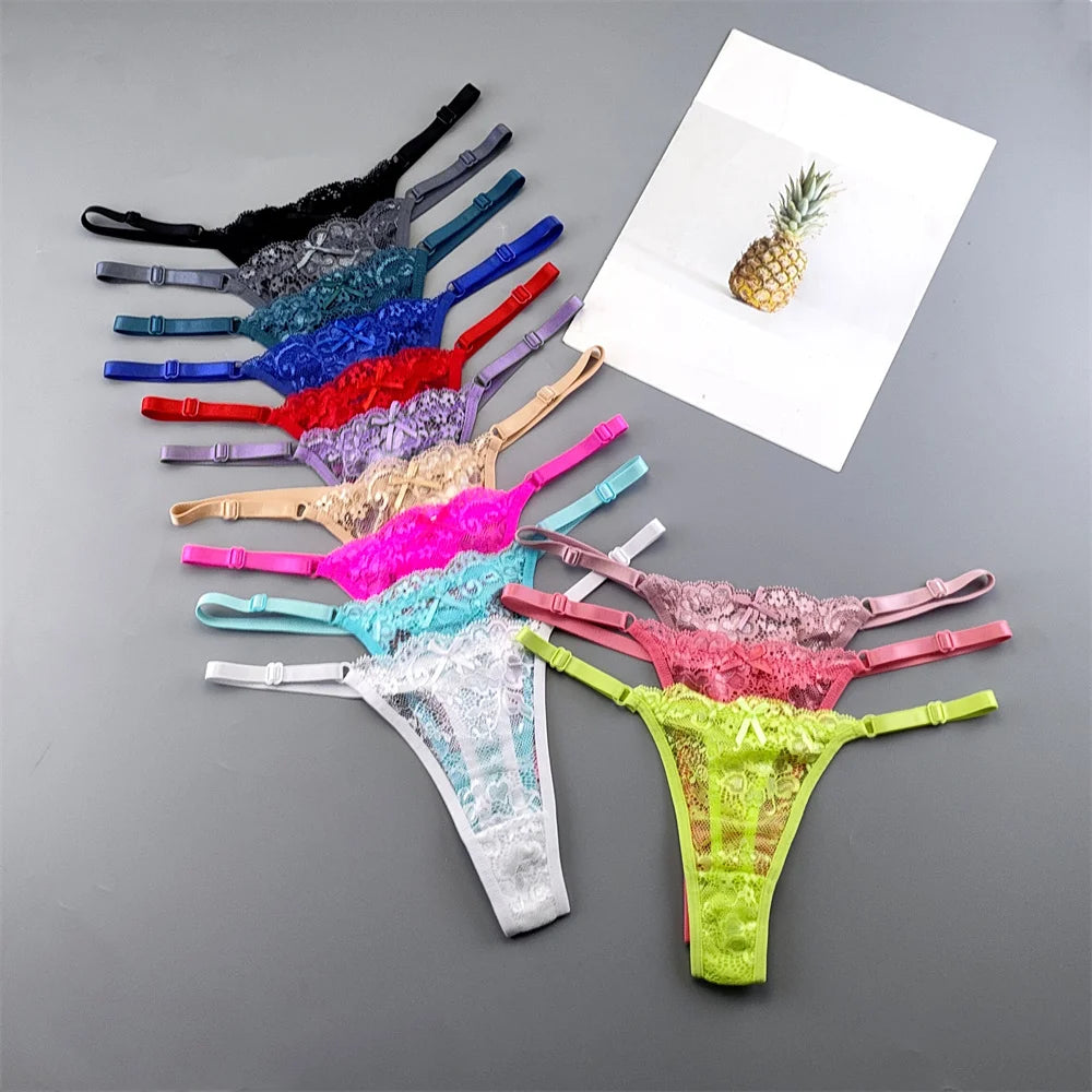 5‑Pack Lace Adjustable Thongs