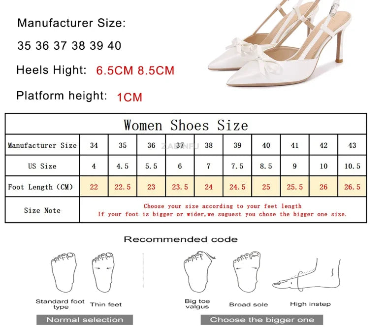 Luxury Satin Butterfly‑Knot Slingback Wedding Pumps