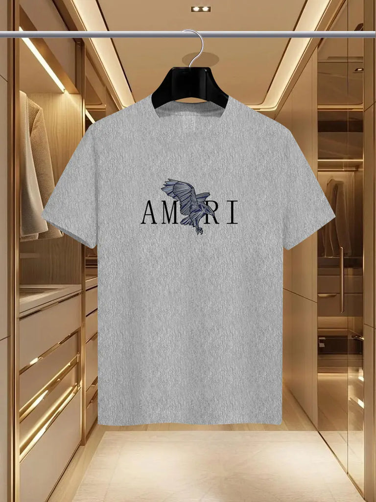 2026 Summer Luxury fashion AMI brand printed T-shirts pure cotton round-neck casual and trendy Y2K high-end and high quality