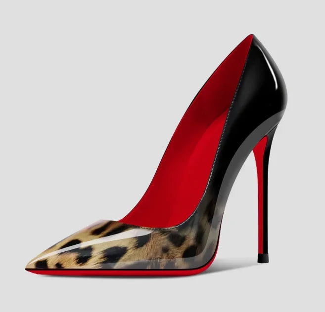 Black Extra‑Thin 12cm High Heels – Women’s Professional Shallow‑Mouth Stiletto Pumps