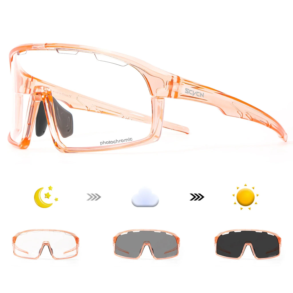 Scvcn Photochromic Mountaineering Sunglasses Outdoor Hiking Sports Glasses for Men's Cycling Sunglasses Leisure Travel Goggles