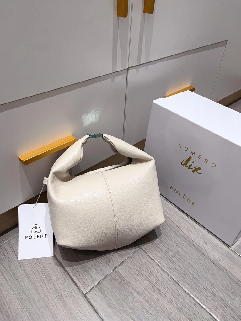 2025 new cowhide bento bag light luxury women's bag small luxury lychee grain hand-held crossbody bag