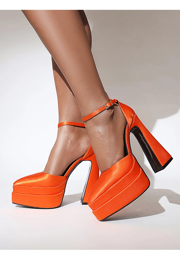 Women’s Ultra‑High Chunky Heel Catwalk Sandals