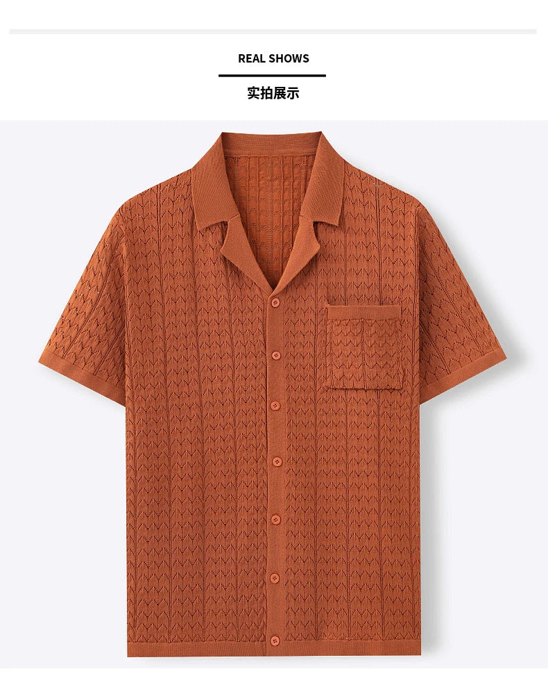 Luxury Knitted Polo Shirt