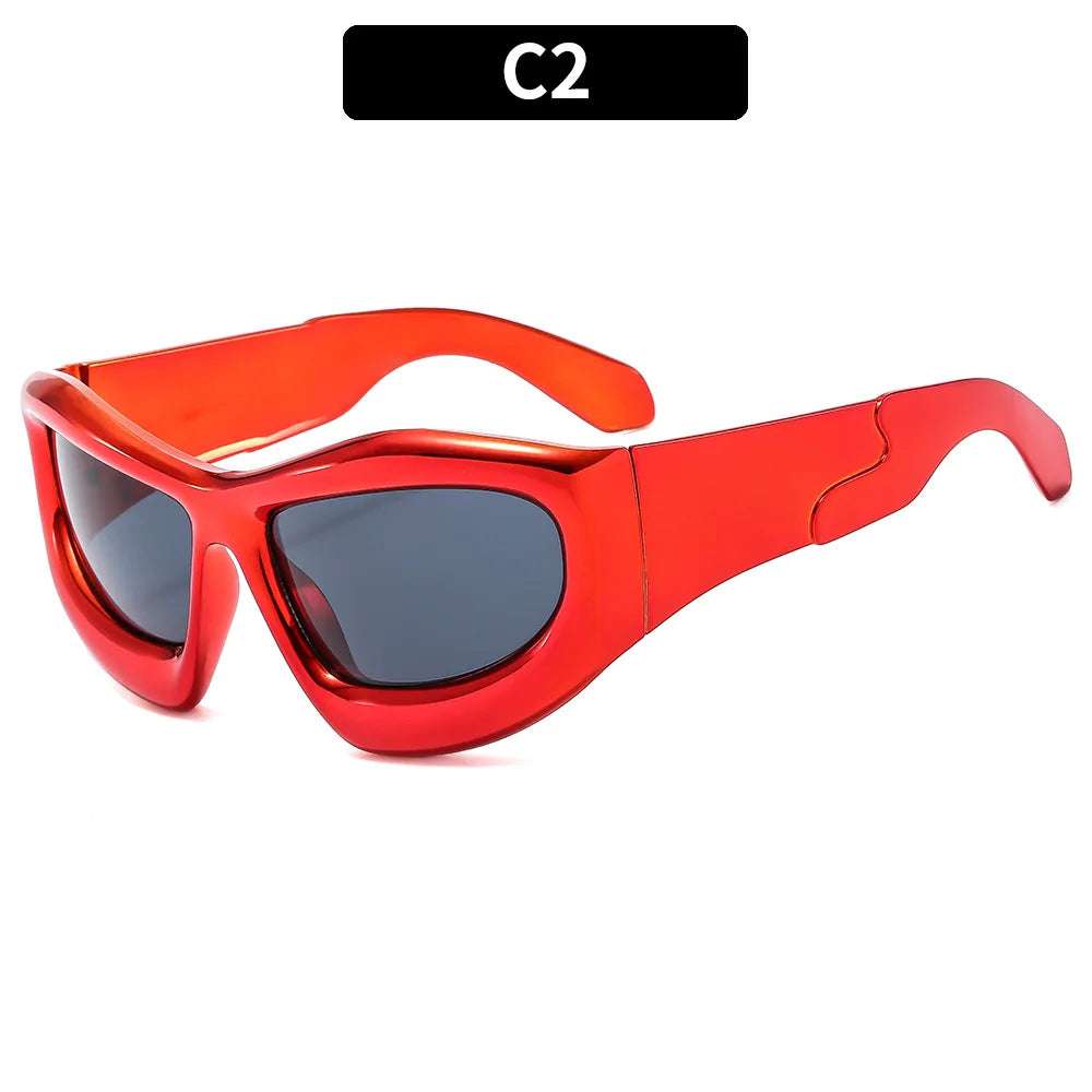 New Women's Fashion Y2K Sunglasses Men and Women Trendy Hip-Hop Sun Glasses Outdoor Sports Cycling Eyewear UV400 Gafas De Sol