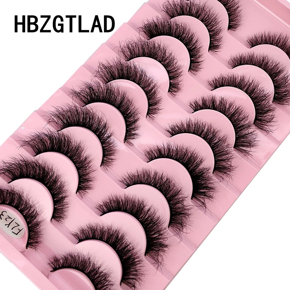 HBZGTLAD New 10 Pairs Natural False Eyelashes Fake Lashes Long Makeup 3d Mink Lashes Extension Eyelash Mink Eyelashes for Beauty