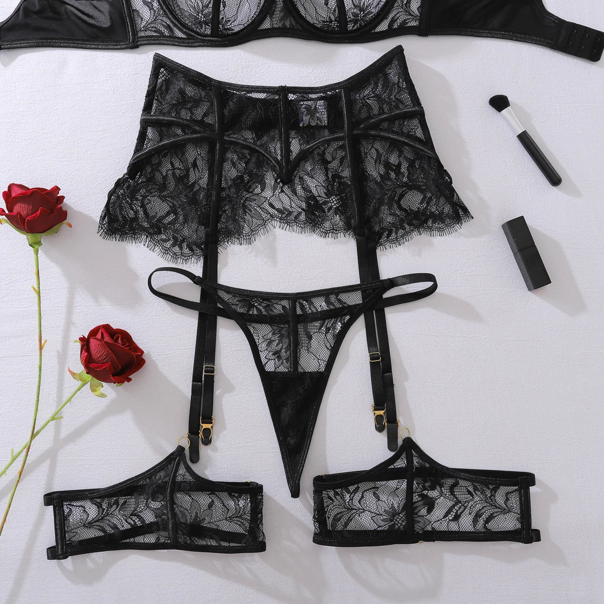 Fishbone‑Waist Lingerie Set