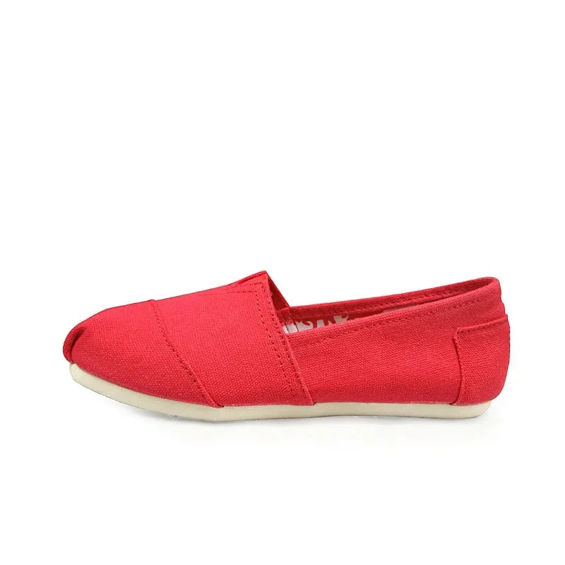 Men and Women Solid Color Shoes Large Size 35-45 Breathable Flat Canvas Flat Shoes Solid Color Soft Leather Linen Shoes