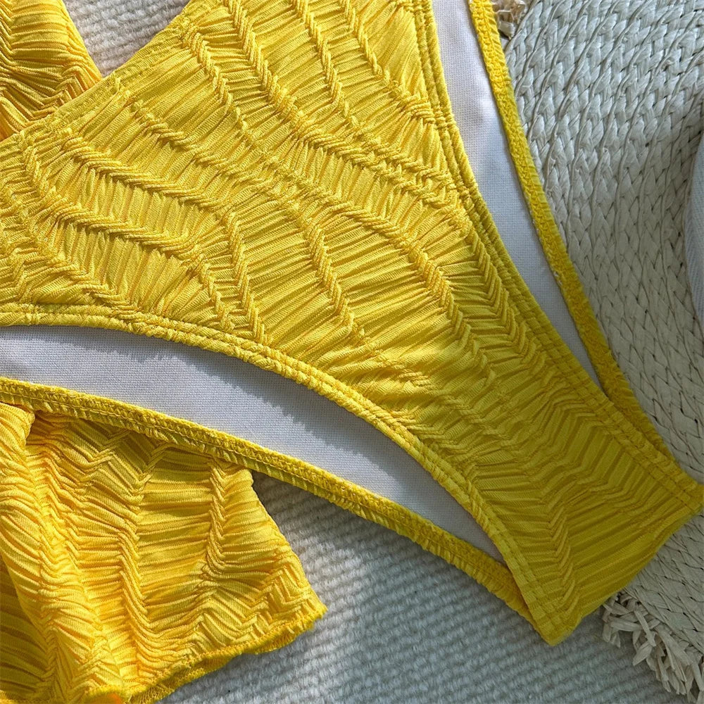 Sexy Push‑Up Backless Bikini Set