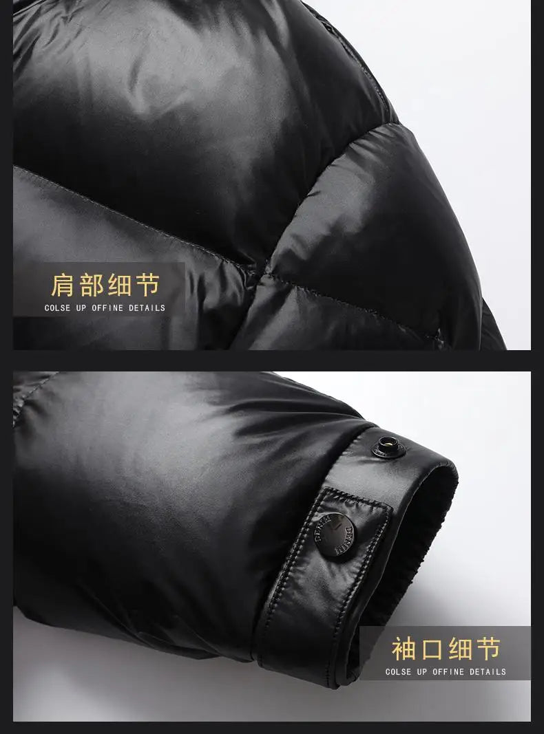 -30° High Quality Winter New Cold resistant Down Jacket Men's Women Short Warm Fashion Brand Parkas Coat