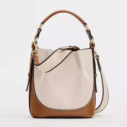 Fashion Wide Strap Bucket Bag High Quality Shoulder Bag Small Purses and Handbags Designer Bags for Women 2024 Crossbody Bags