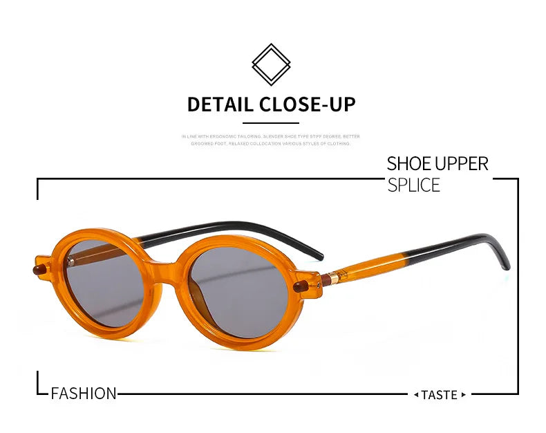 Vintage Round Sunglasses Women Luxury Brand Designer UV400 Men High Quality Oval Sun Glasses Female Gafas De Sol Hombre