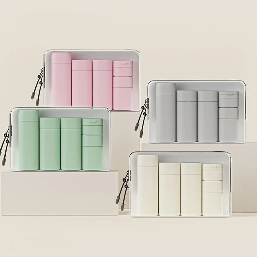 Portable Hydrating Makeup Dispensing Bottles – Refillable Squeeze Containers for Travel Lotions, Shampoos & Skincare