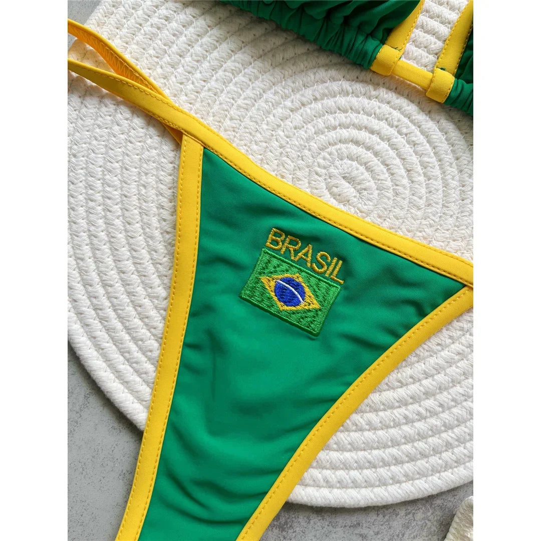 Brazilian Flag Bikini Set