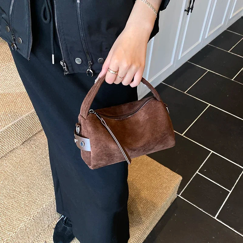 Fashionable Retro Mini PU Leather Shoulder Bags for Women Bucket Crossbody Bag 2026 Winter Luxury Designer Purses and Handbags