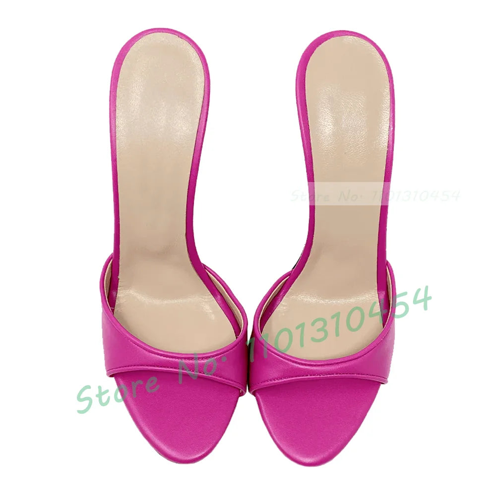 Snake‑Print Open‑Toe Stiletto Slides