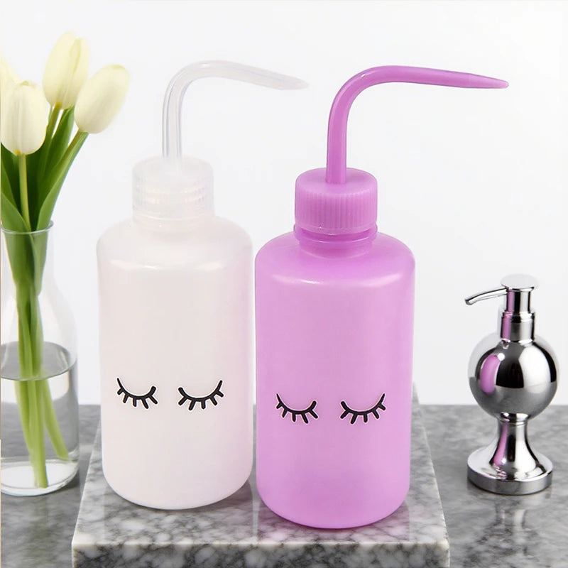 250ml Lash Cleaning Bottle – Curved Spout Watering Can for Eyelash Extensions & Brow Washing