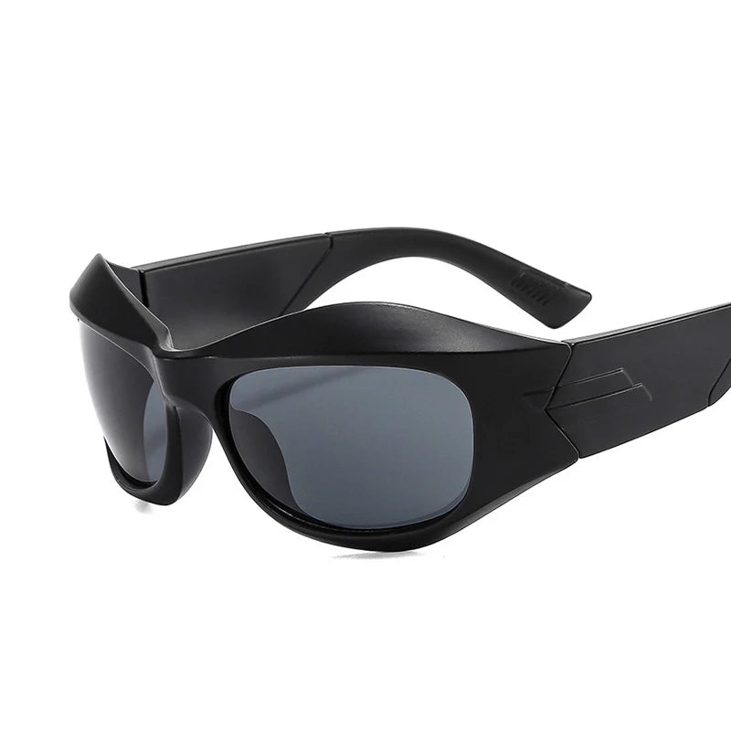 Trend Steampunk Sunglasses Women Men Fashion Sun Glasses Punk Female Y2K Mirror Goggle Shades Eyeglasses UV400