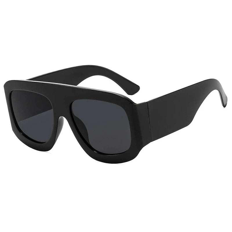 Vintage Exaggerated Square Sunglasses — Unisex Retro Rectangle Eyewear for Women & Men