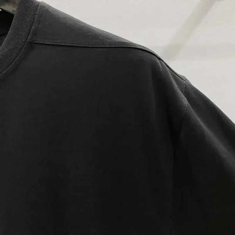 HKSH Spring Summer New Men's Tide Streetwear Cotton Solid Color Loose RO Style Short Sleeves Large Tees Chic Dark T-shirt HK2008