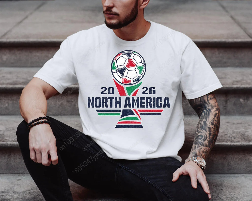 2026 North America Soccer Tee — America Mexico Canada Host Cities Map | Unisex Fan Shirt
