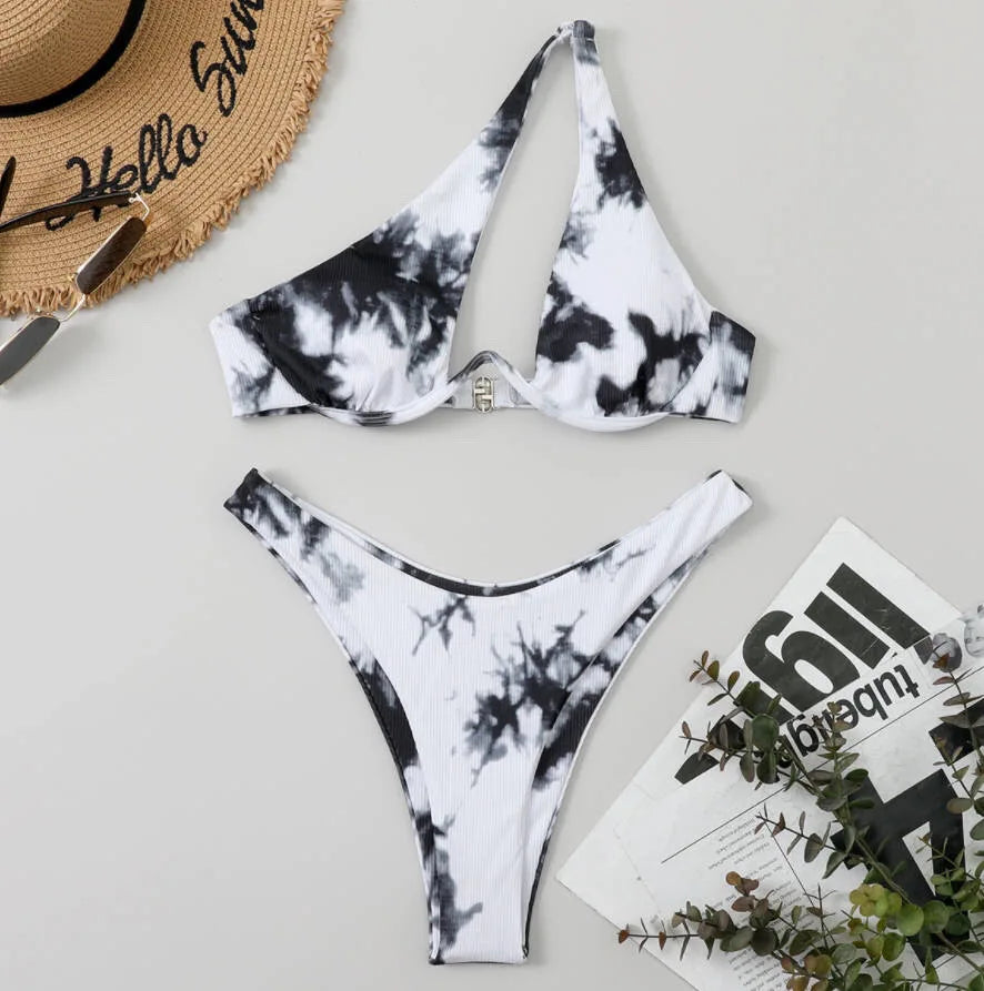 One‑Shoulder Push‑Up Micro Bikini