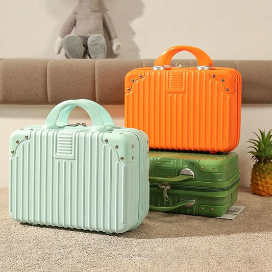 Mini Travel Cosmetic Suitcase – Durable Makeup Organizer Box with Lock