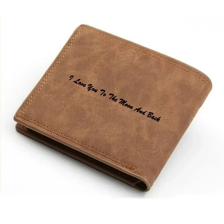 Custom Photo Engraved Wallet for Men – Personalized Father’s Day Gift