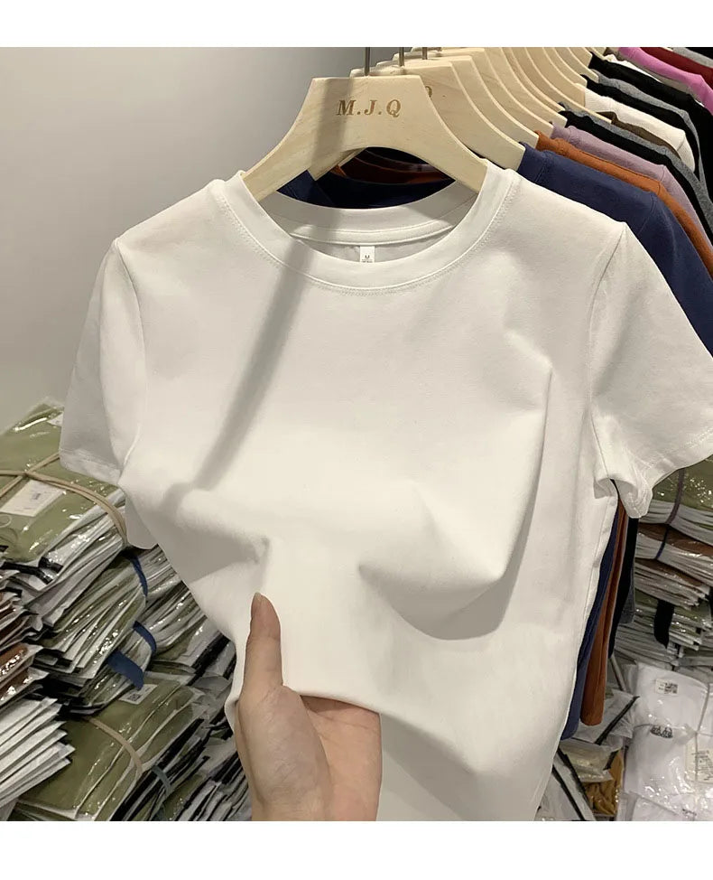 Women’s Y2K Short‑Sleeve T‑Shirt – Trendy Spring Tee for Girls & Women