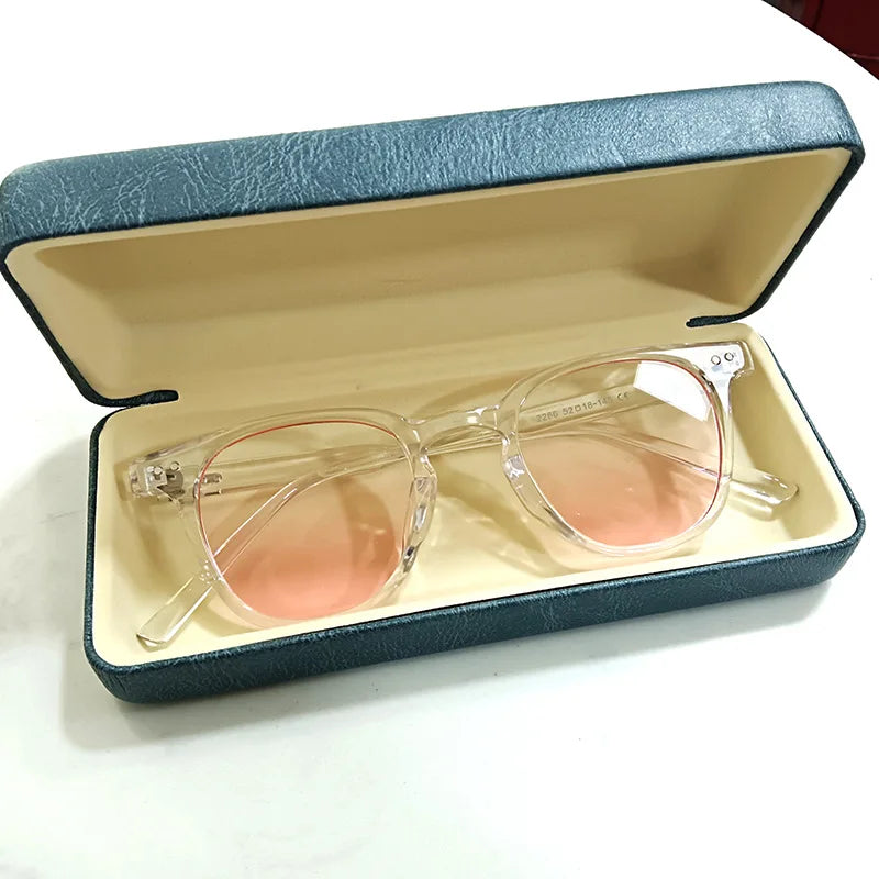 Korean Stylish Woman Sunglasses Gradient Pink Lenses Girls Decorative Glass Fashion Trendy Travelling Female Sunglass
