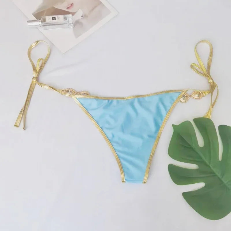 Halter Crystal Rhinestone Bikini