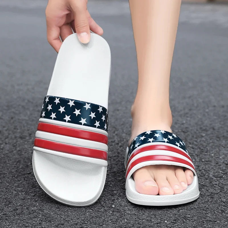 Plus Size Men’s EVA Thick Platform Slippers — Soft Indoor Home Slides & Outdoor Beach Sandals